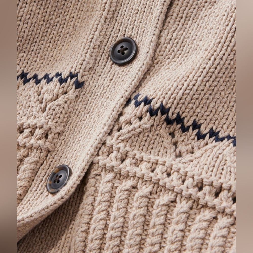 LL Bean Women's Signature Cotton Fisherman Sweater, Labrador Fair Isle - Picture 9 of 13